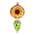 Saffron Zenith Echo | Hand-Painted Glass Ornament | Blubom 2022-317
