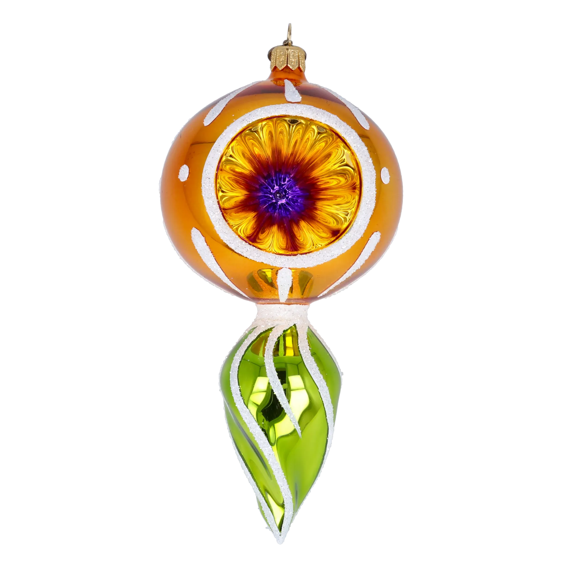 Drop Sunshine. Handmade Glass Christmas ornament 2022-317