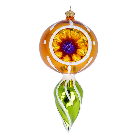 Drop Sunshine. Handmade Glass Christmas ornament 2022-317
