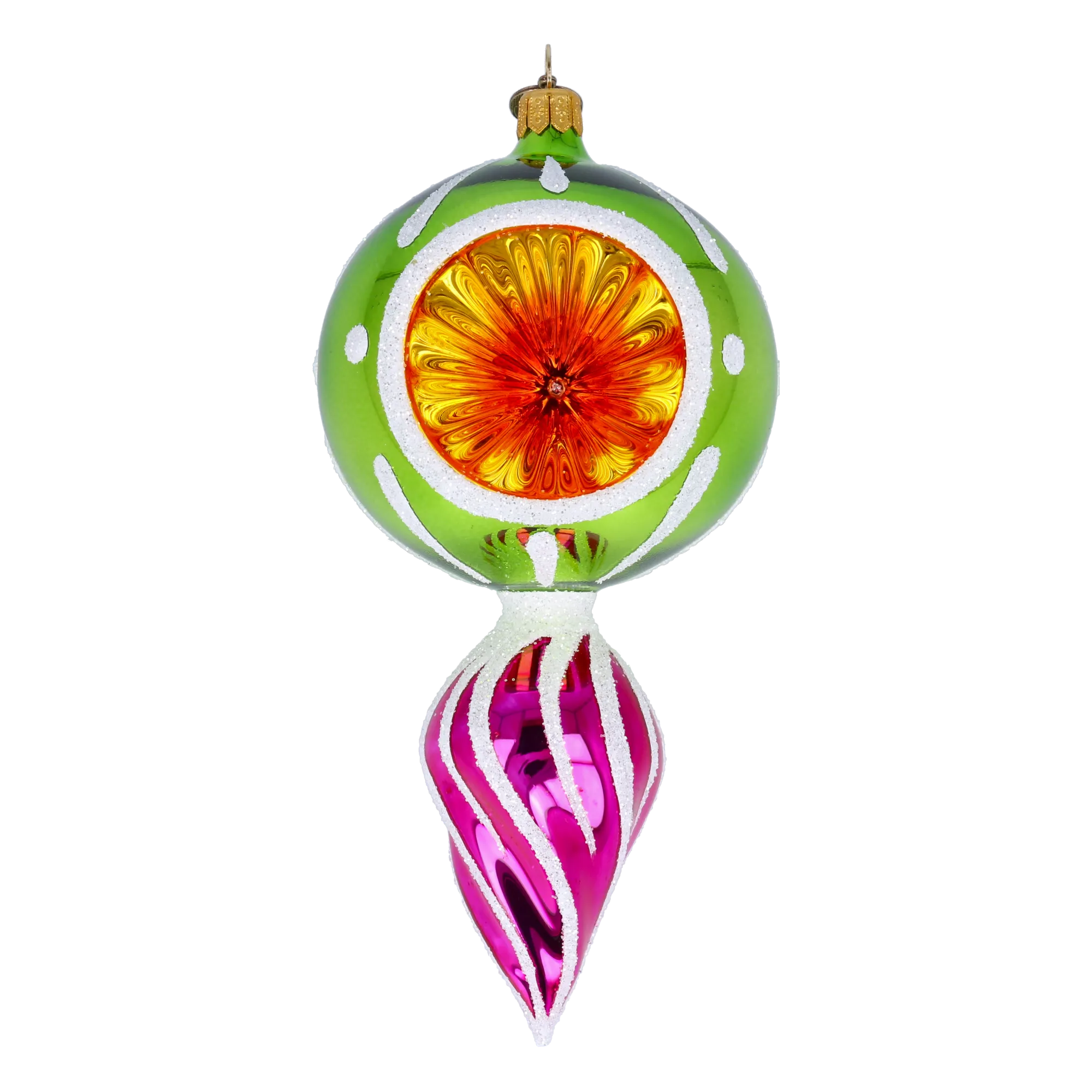 Vintage-Inspired Glass Drop  Handmade Glass Christmas ornament 2022-318