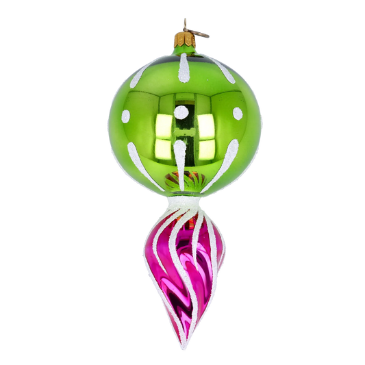 Vintage-Inspired Glass Drop  Handmade Glass Christmas ornament 2022-318