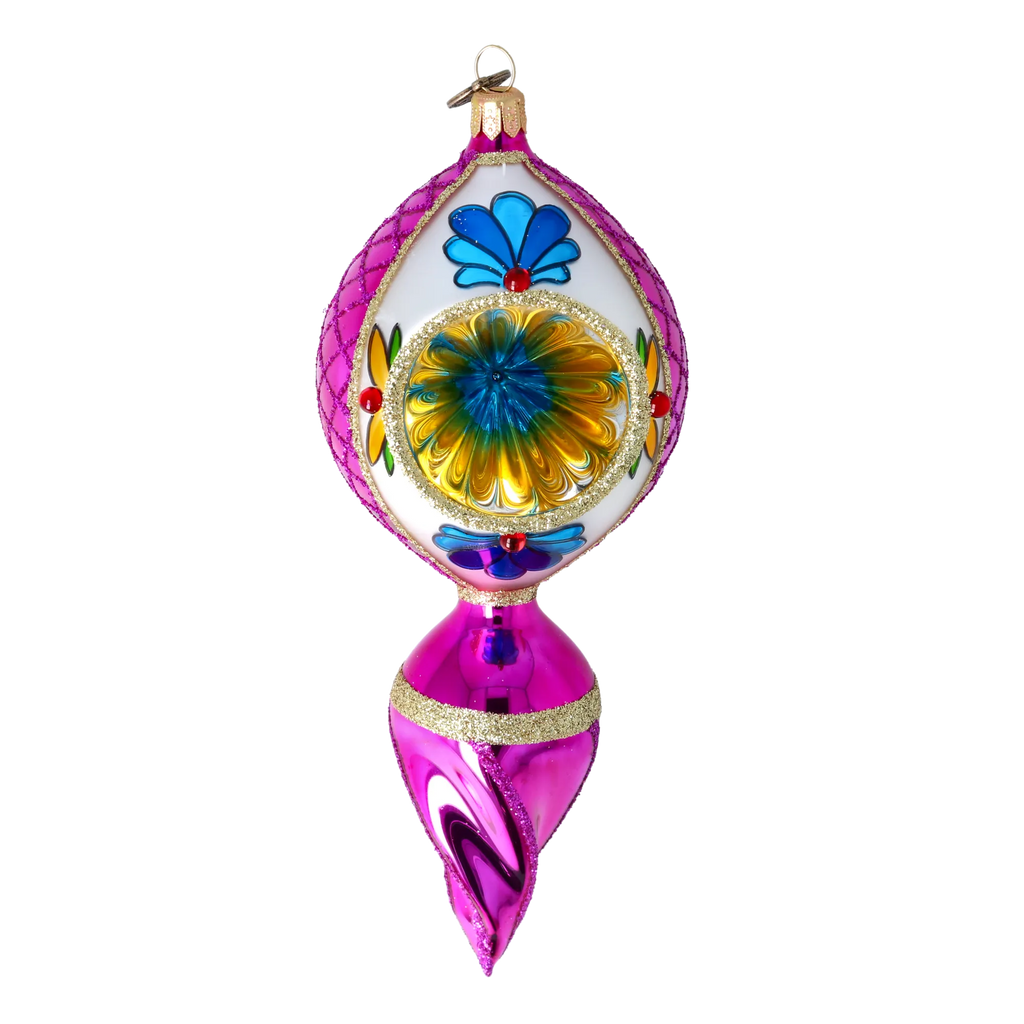 Orchid Zenith Resonance | Hand-Painted Glass Ornament | Blubom 2022-322