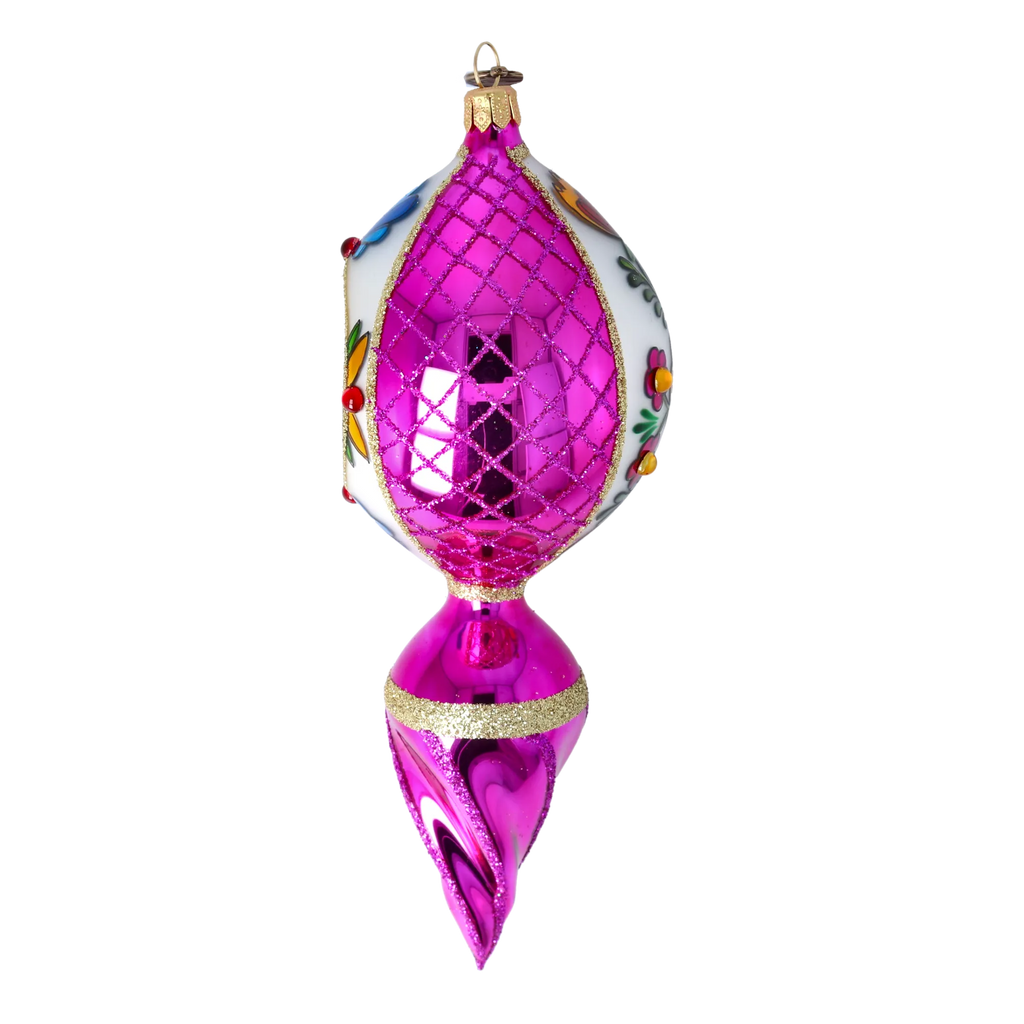 Orchid Zenith Resonance | Hand-Painted Glass Ornament | Blubom 2022-322