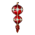 Załaduj obraz do przeglądarki galerii, Ruby Sunburst Reflector Drop Premium christmas glass ornament 2022-327
