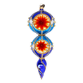 Załaduj obraz do przeglądarki galerii, Sapphire Majesty Handmade Glass Christmas ornament Retro Glass Reflector Ornament 2022-330
