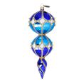Załaduj obraz do przeglądarki galerii, Sapphire Majesty Handmade Glass Christmas ornament Retro Glass Reflector Ornament 2022-330
