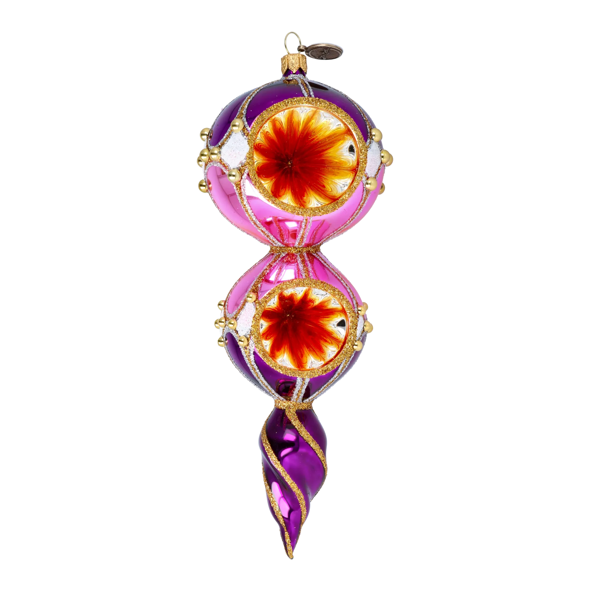 Royal Amethyst Handmade Glass Christmas ornament Retro Glass Reflector Ornament 2022-331