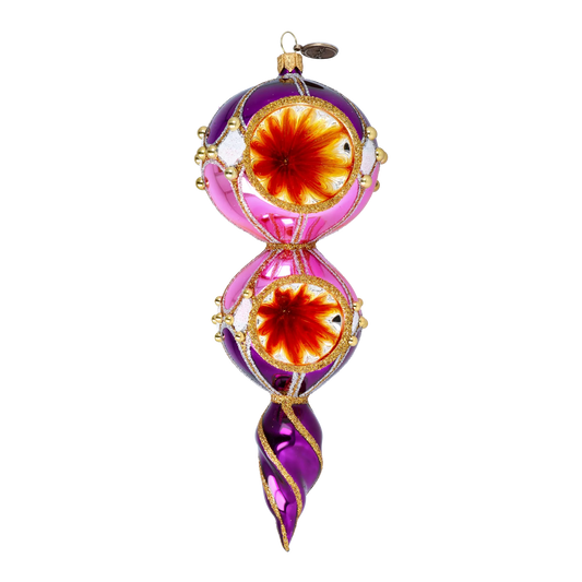 Royal Amethyst Handmade Glass Christmas ornament Retro Glass Reflector Ornament 2022-331