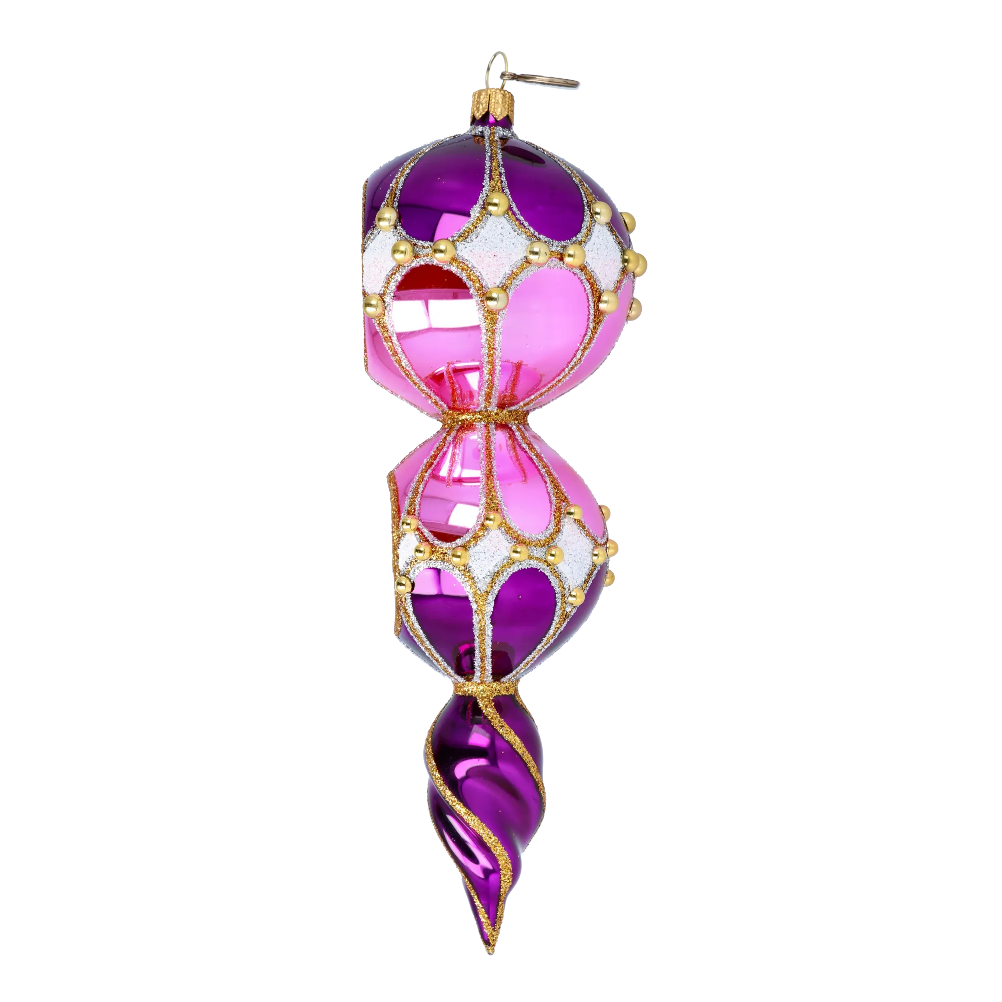Royal Amethyst Handmade Glass Christmas ornament Retro Glass Reflector Ornament 2022-331