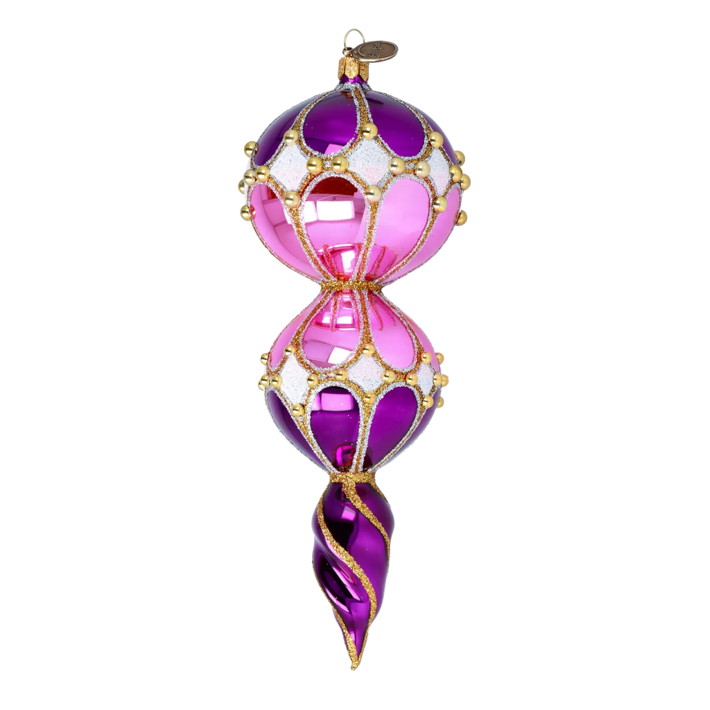 Amethyst Solar Echo | Hand-Painted Glass Ornament | Blubom 2022-331