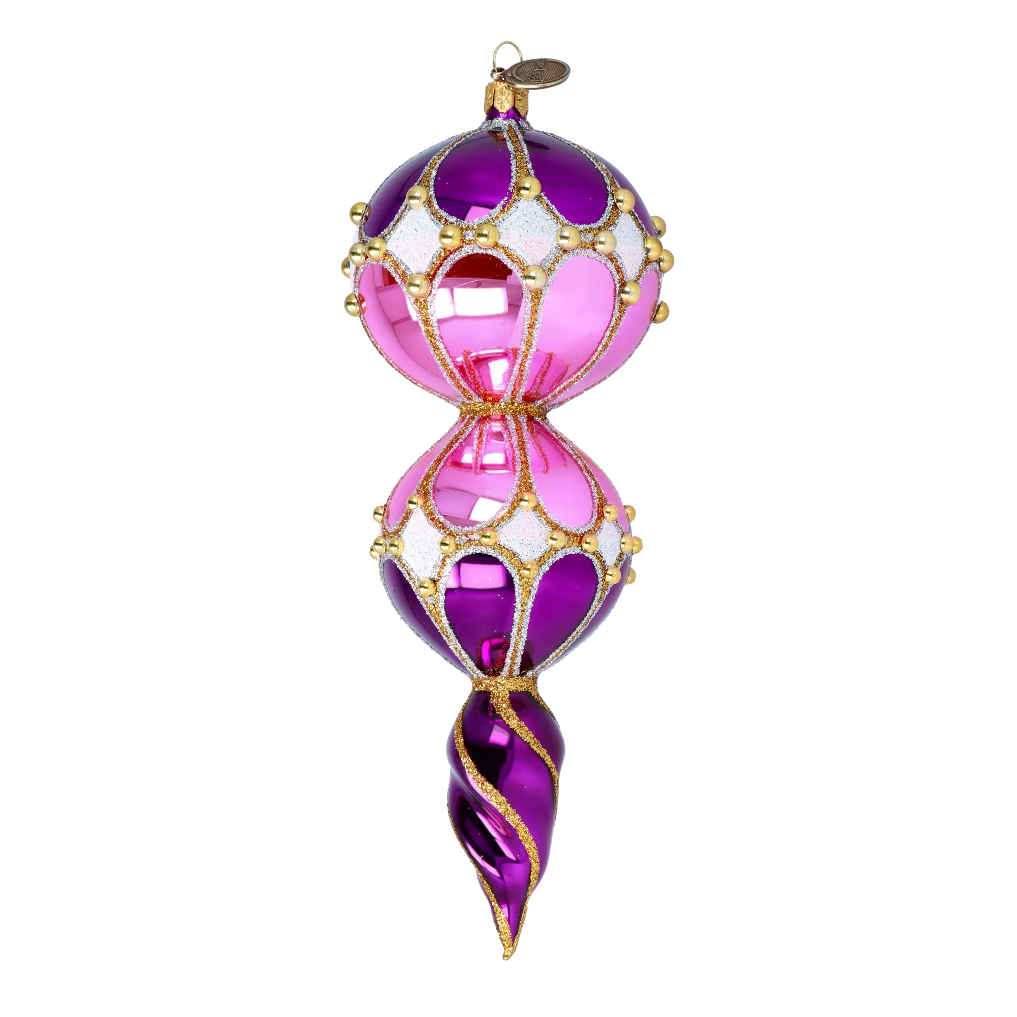 Royal Amethyst Handmade Glass Christmas ornament Retro Glass Reflector Ornament 2022-331