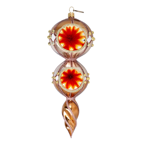 Bronze Solstice | Hand-Painted Glass Ornament | Blubom 2022-334