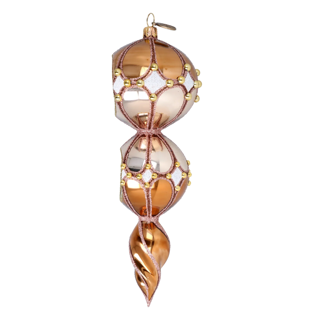 Bronze Solstice | Hand-Painted Glass Ornament | Blubom 2022-334