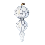 Silvered Stillness | Hand-Painted Glass Ornament | Blubom 2022-335