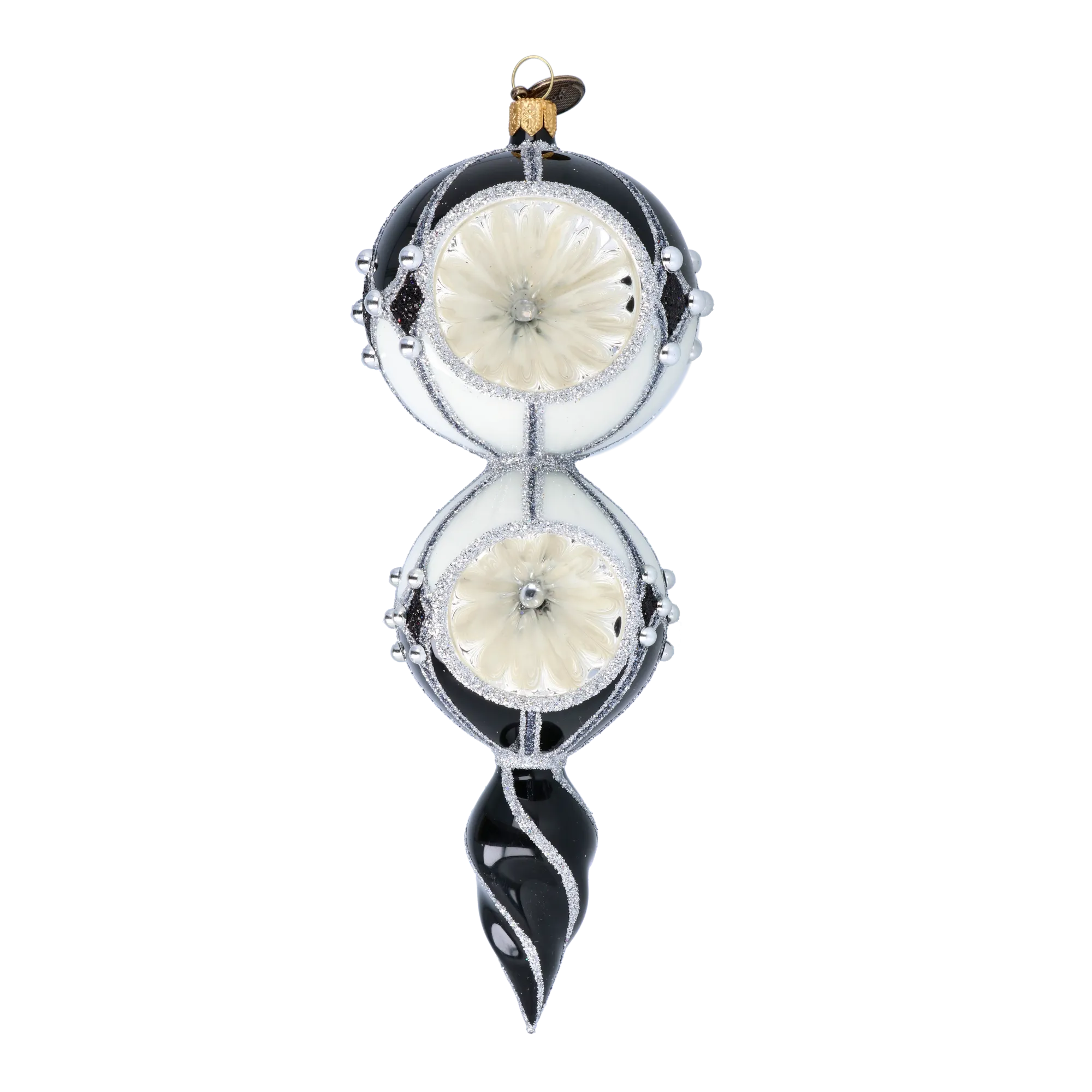 Obsidian Starburst Reflector Premium christmas glass ornament 2022-336