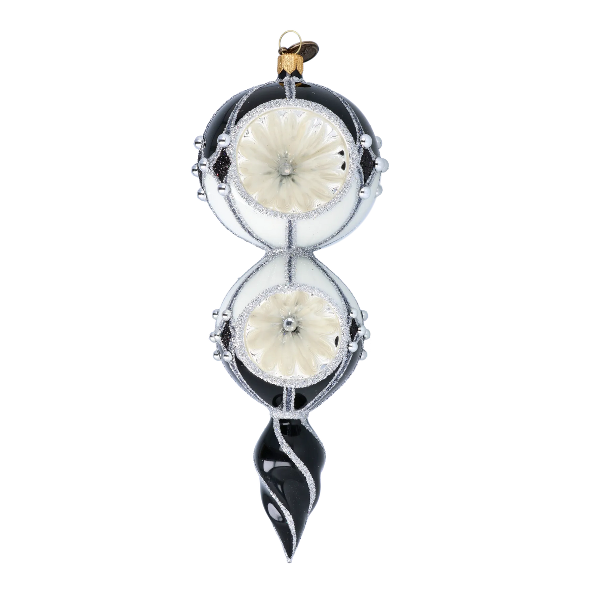 Obsidian Nocturne | Hand-Painted Glass Ornament | Blubom 2022-336