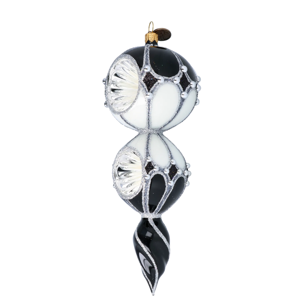 Obsidian Nocturne | Hand-Painted Glass Ornament | Blubom 2022-336