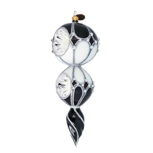 Obsidian Nocturne | Hand-Painted Glass Ornament | Blubom 2022-336