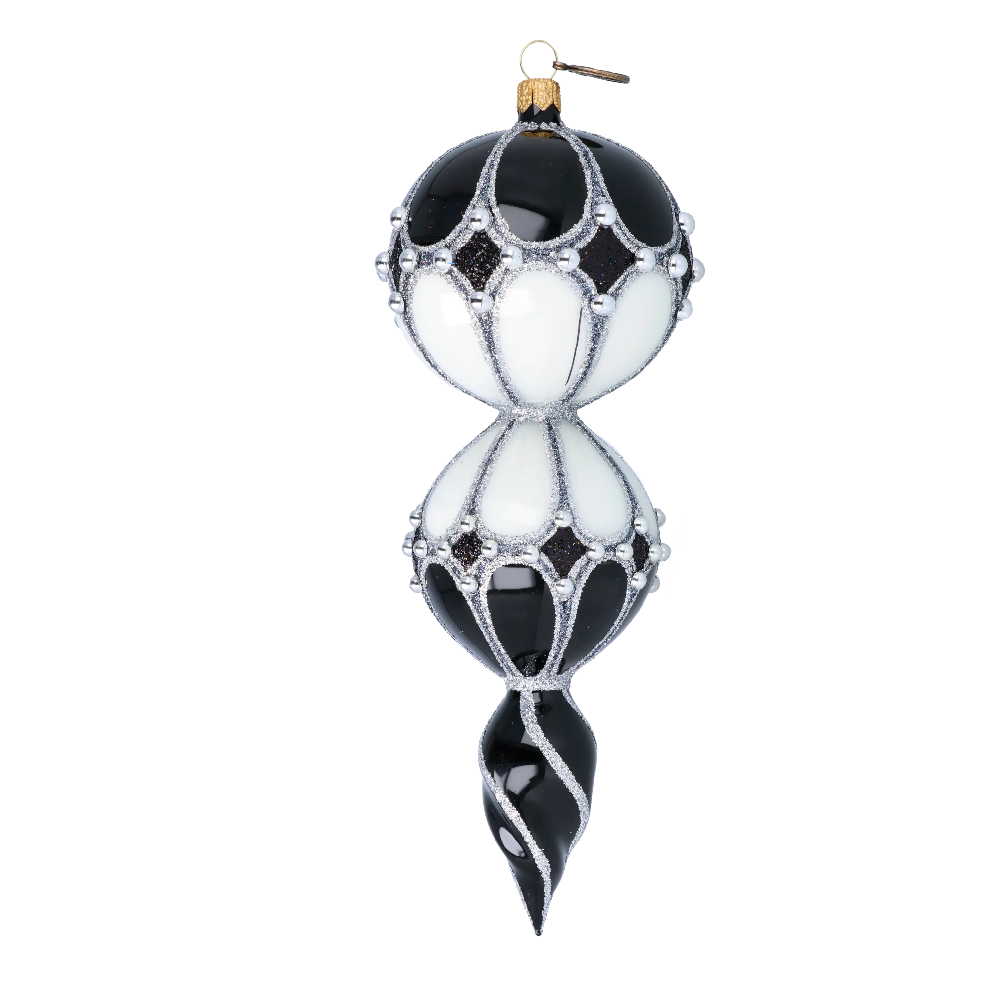 Obsidian Nocturne | Hand-Painted Glass Ornament | Blubom 2022-336