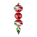Load image into Gallery viewer, Holiday Swirl Delight Handmade Glass Christmas ornament 2022-337
