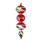 Crimson Nocturne Echo | Hand-Painted Glass Ornament | Blubom 2022-337