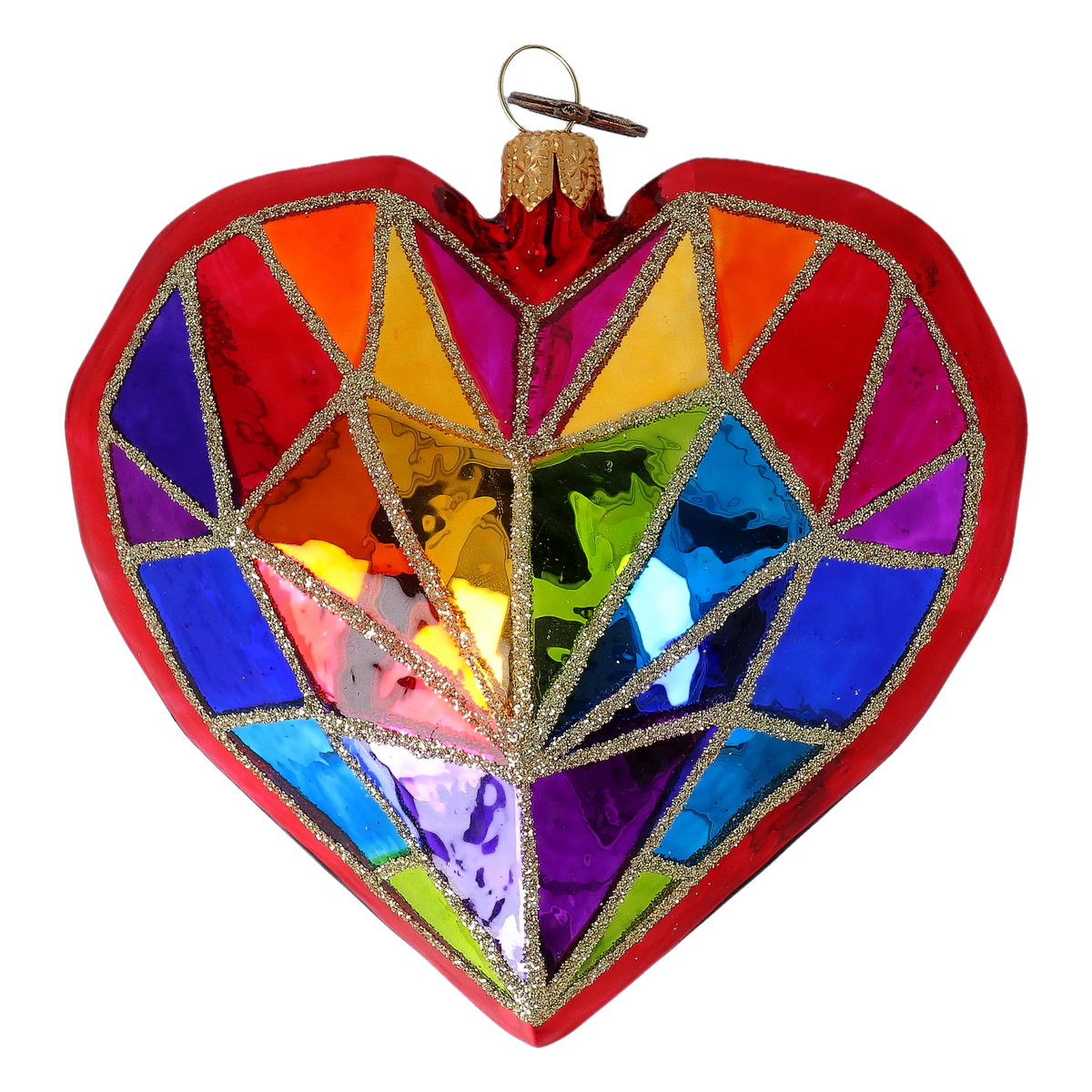 Mosaic Reverie | Hand-Painted Glass Ornament | Blubom 2022-347