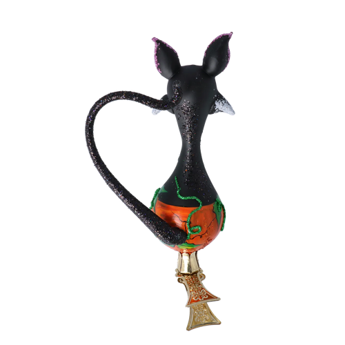 Wily Midnight Familiar | Hand-Painted Glass Ornament | Blubom 2022-360