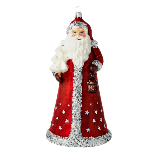Christmas Santa - Guardian of the Stars. Handmade Glass Christmas ornament. 2022-363
