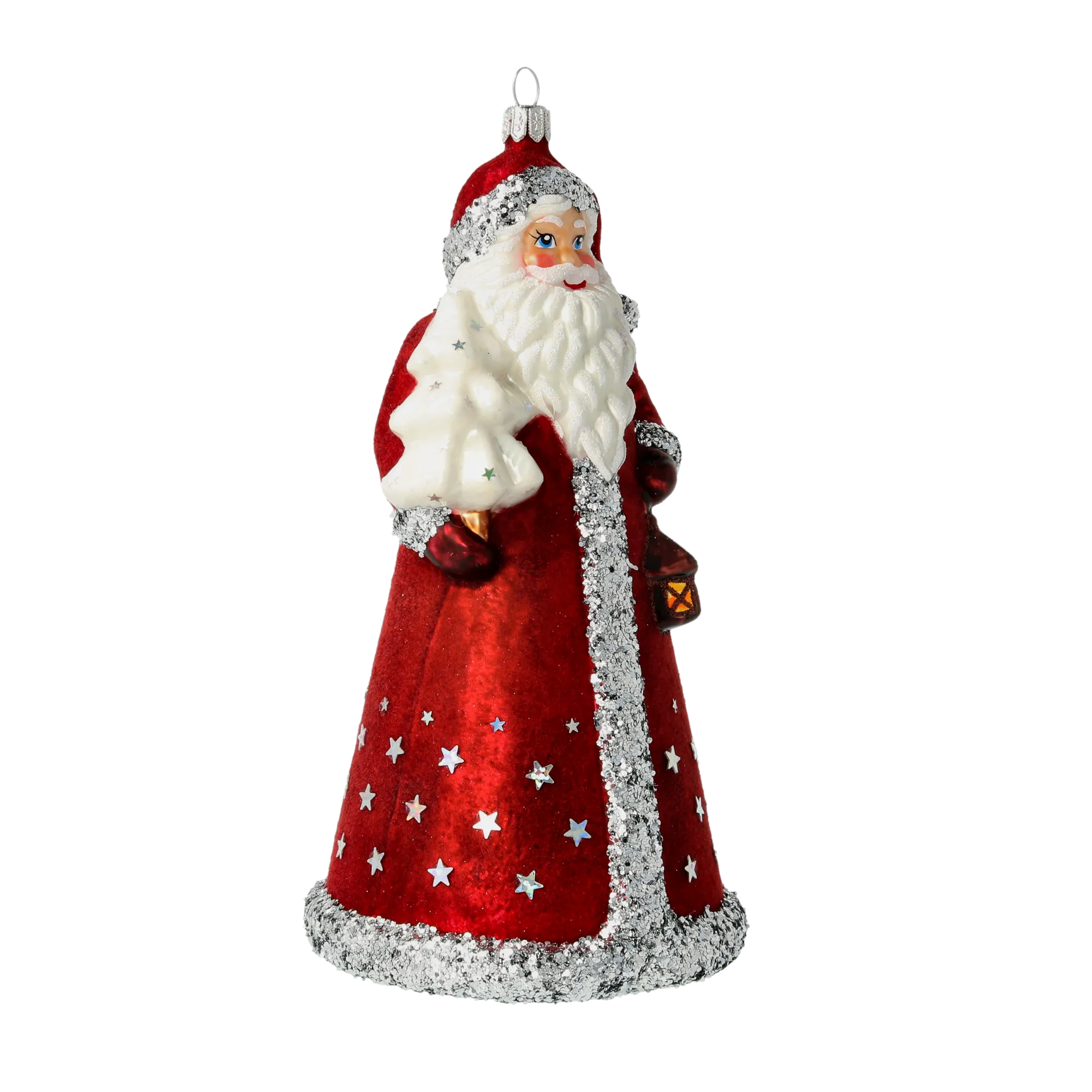 Christmas Santa - Guardian of the Stars. Handmade Glass Christmas ornament. 2022-363