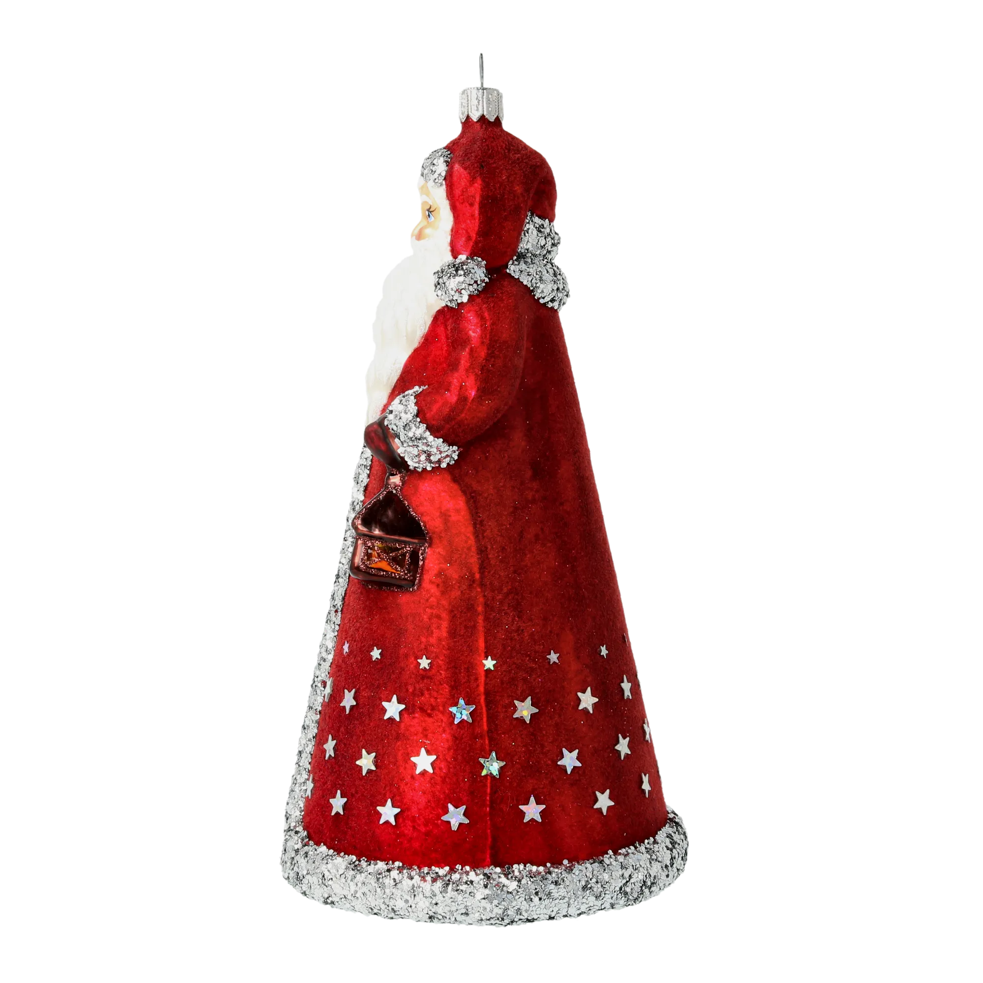 Christmas Santa - Guardian of the Stars. Handmade Glass Christmas ornament. 2022-363