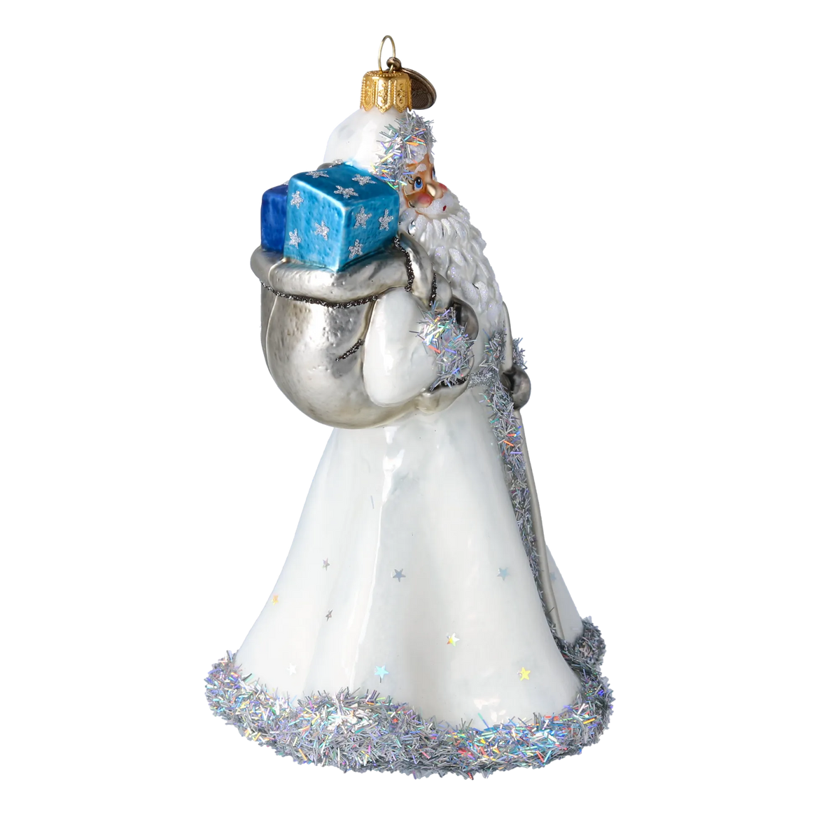 Serene Glacial Envoy | Hand-Painted Glass Ornament | Blubom 2022-364