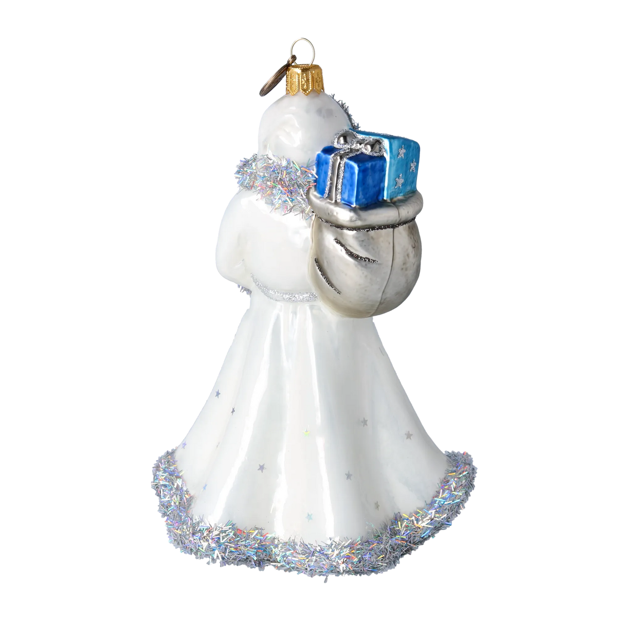 Serene Glacial Envoy | Hand-Painted Glass Ornament | Blubom 2022-364