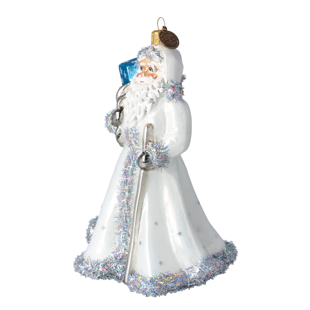 Serene Glacial Envoy | Hand-Painted Glass Ornament | Blubom 2022-364