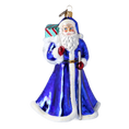 Load image into Gallery viewer, Sapphire Blue Santa Claus Premium christmas glass ornament 2022-365
