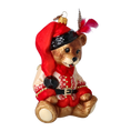 Załaduj obraz do przeglądarki galerii, Teddy Bear Folk. Handmade Glass Christmas ornament. 2022-370
