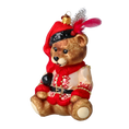 Załaduj obraz do przeglądarki galerii, Teddy Bear Folk. Handmade Glass Christmas ornament. 2022-370
