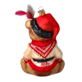 Załaduj obraz do przeglądarki galerii, Teddy Bear Folk. Handmade Glass Christmas ornament. 2022-370
