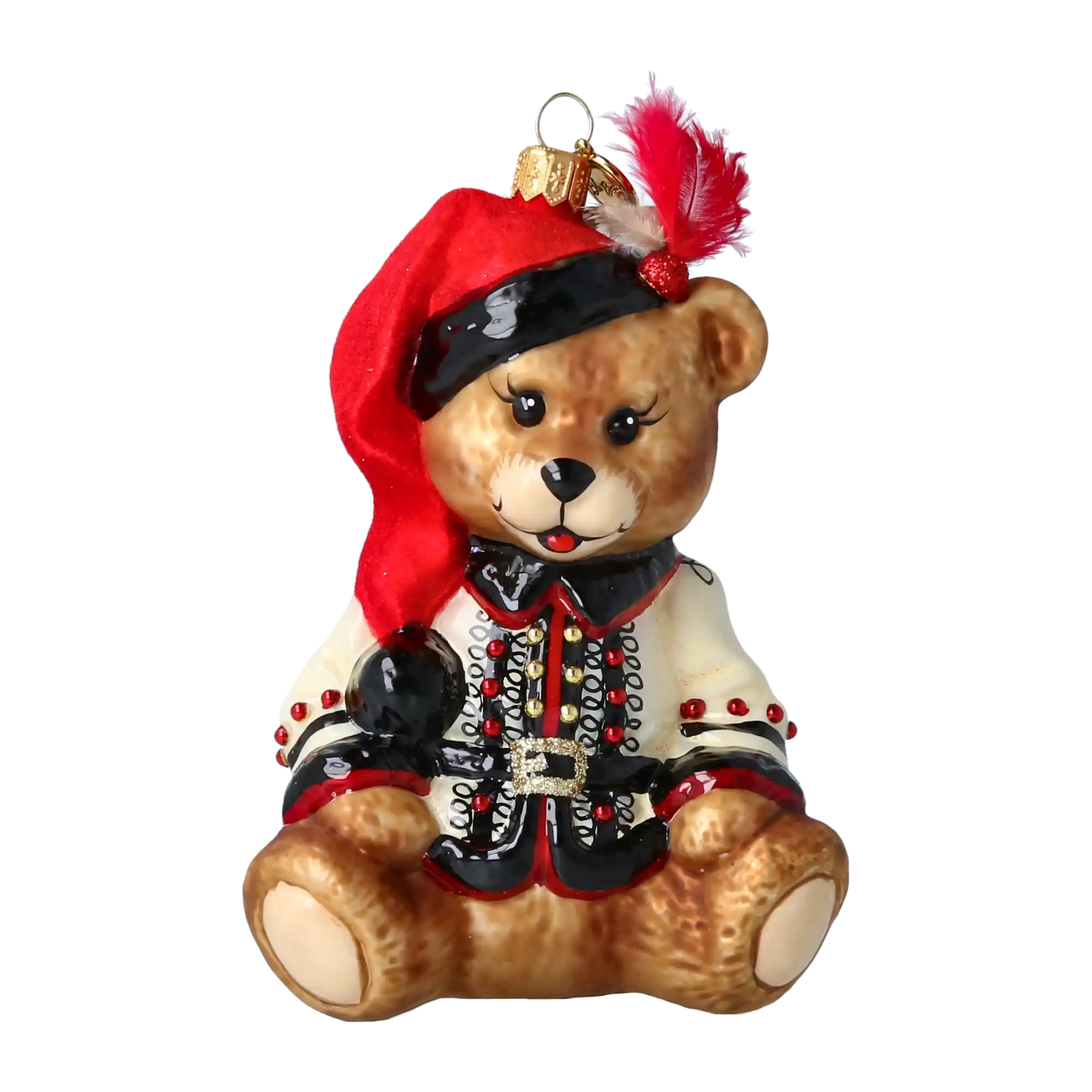 Miś W Kubraczku Szklana Ozdoba