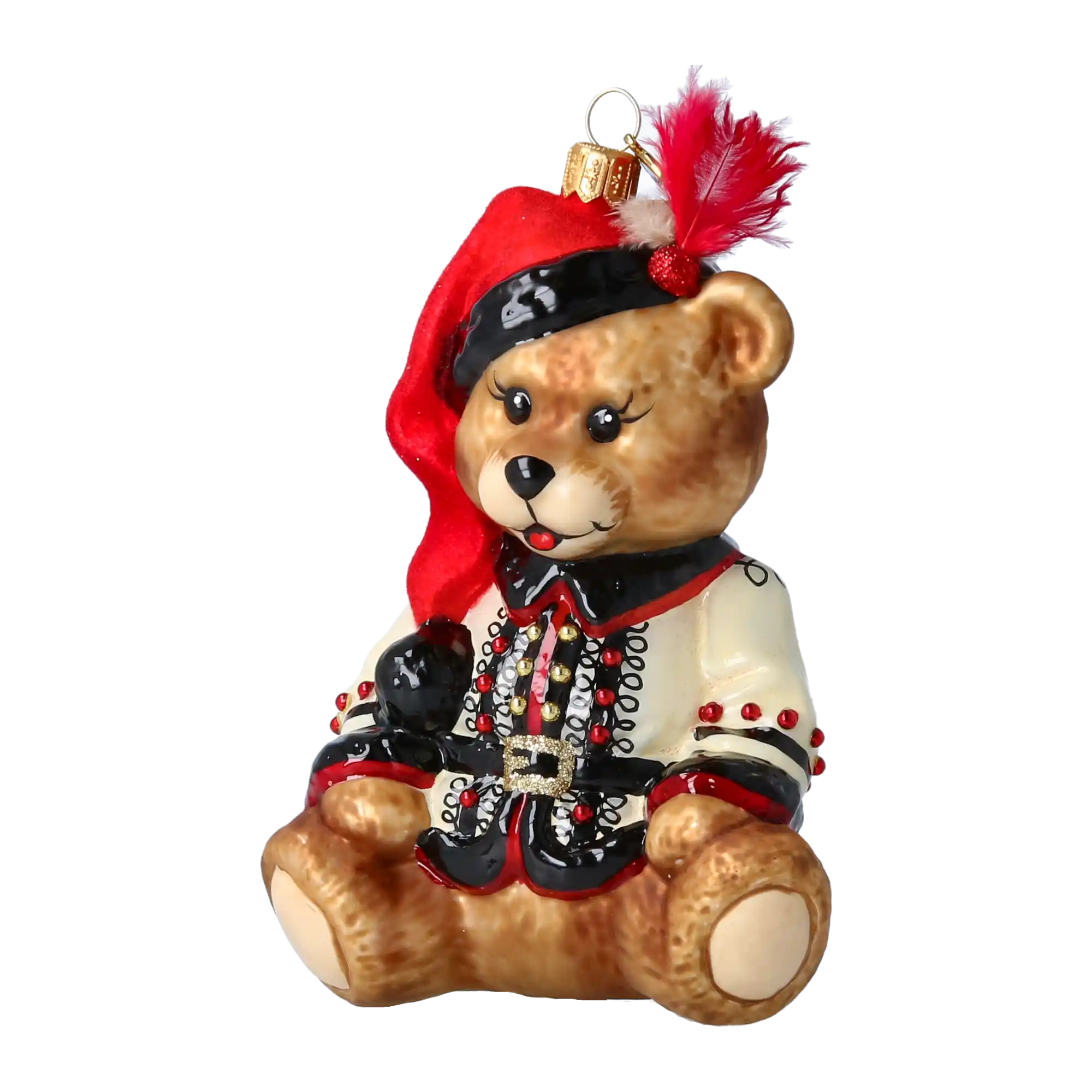 Miś W Kubraczku Szklana Ozdoba