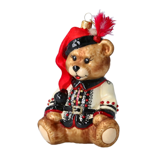 Miś W Kubraczku Szklana Ozdoba