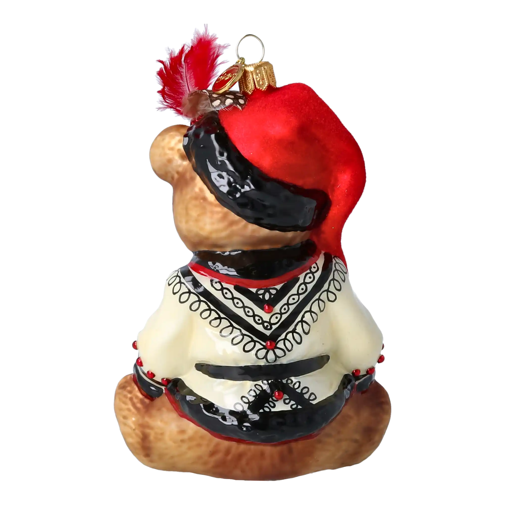 Miś W Kubraczku Szklana Ozdoba