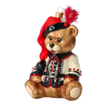 Load image into Gallery viewer, Crimson Velvet Santa Teddy Premium christmas glass ornament 2022-371
