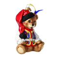 Load image into Gallery viewer, Gilded Polish Folklore Santa Teddy Premium christmas glass ornament 2022-372
