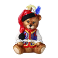 Load image into Gallery viewer, Gilded Polish Folklore Santa Teddy Premium christmas glass ornament 2022-372
