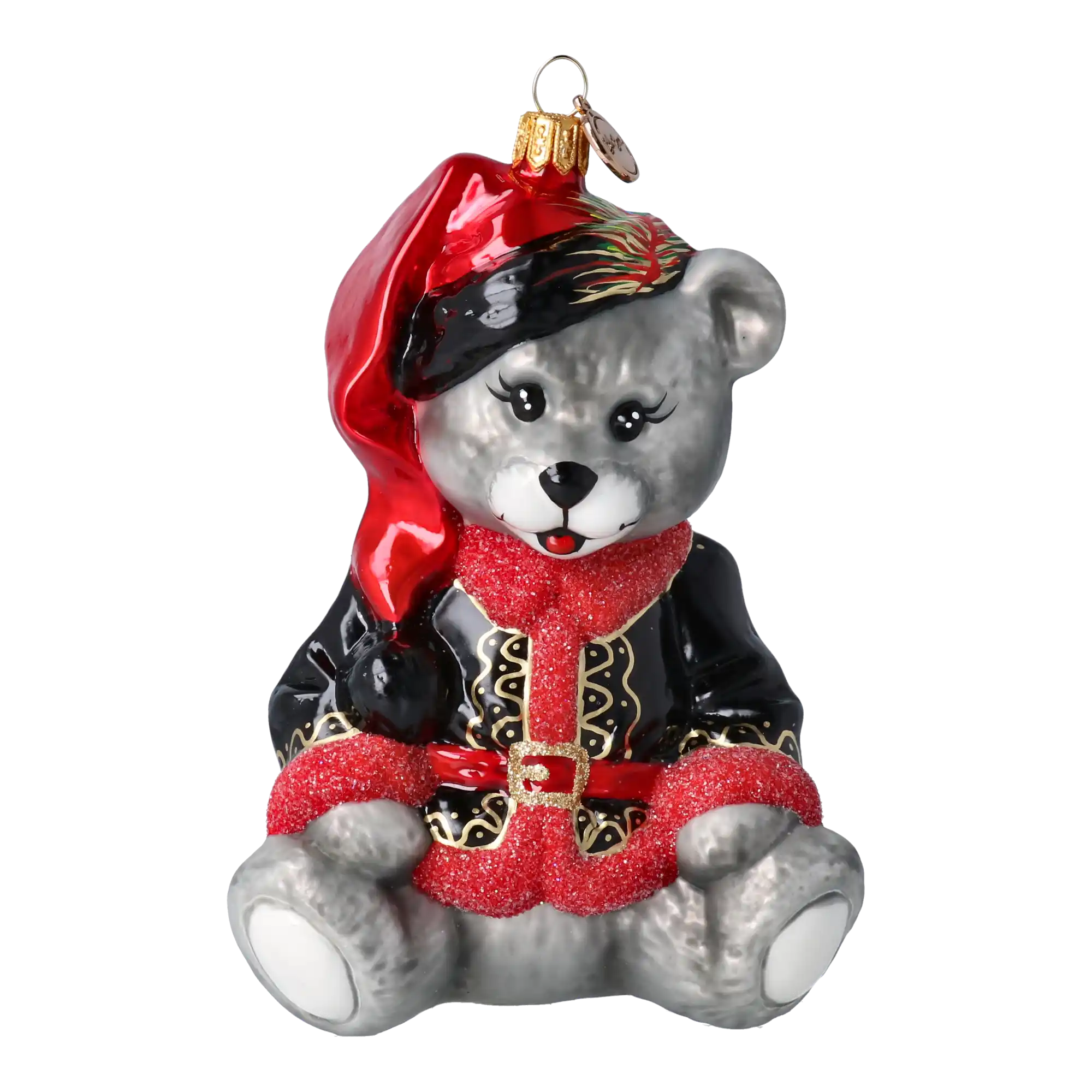 Miś W Kubraczku Szklana Ozdoba