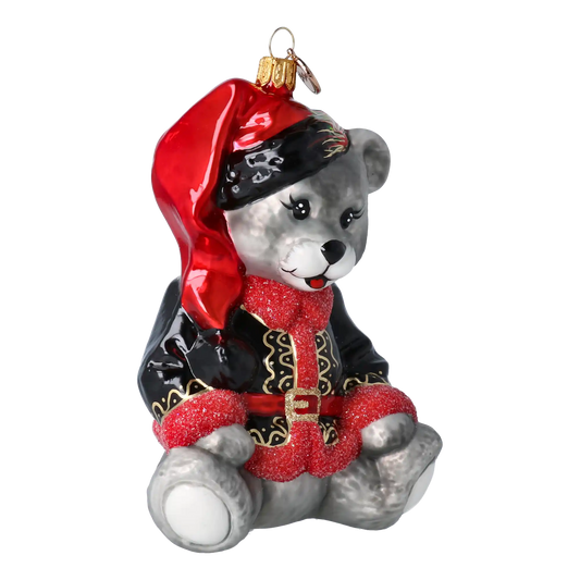 Miś W Kubraczku Szklana Ozdoba