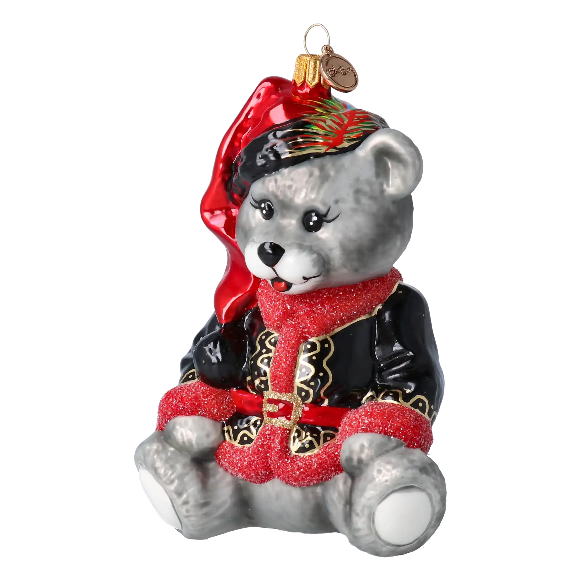 Miś W Kubraczku Szklana Ozdoba