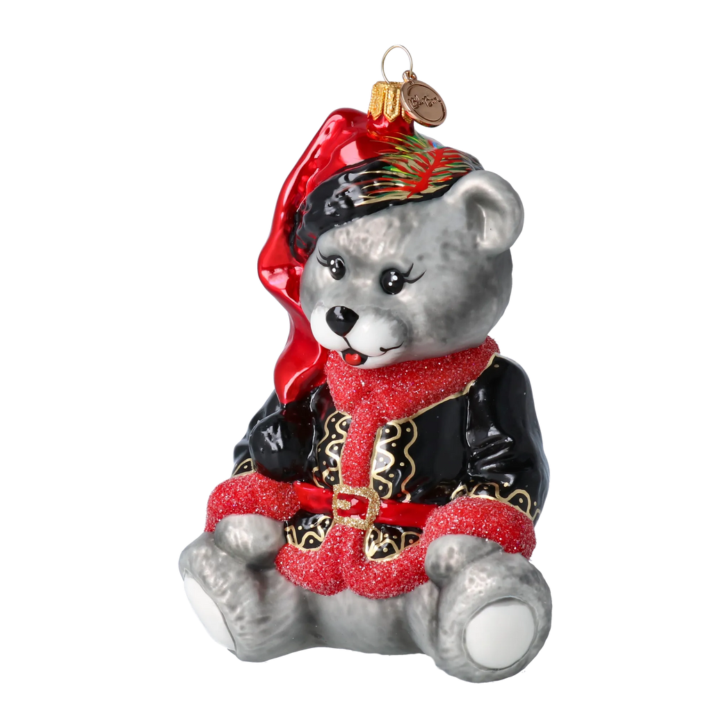 Gallant Midnight Cub | Hand-Painted Glass Ornament | Blubom 2022-373