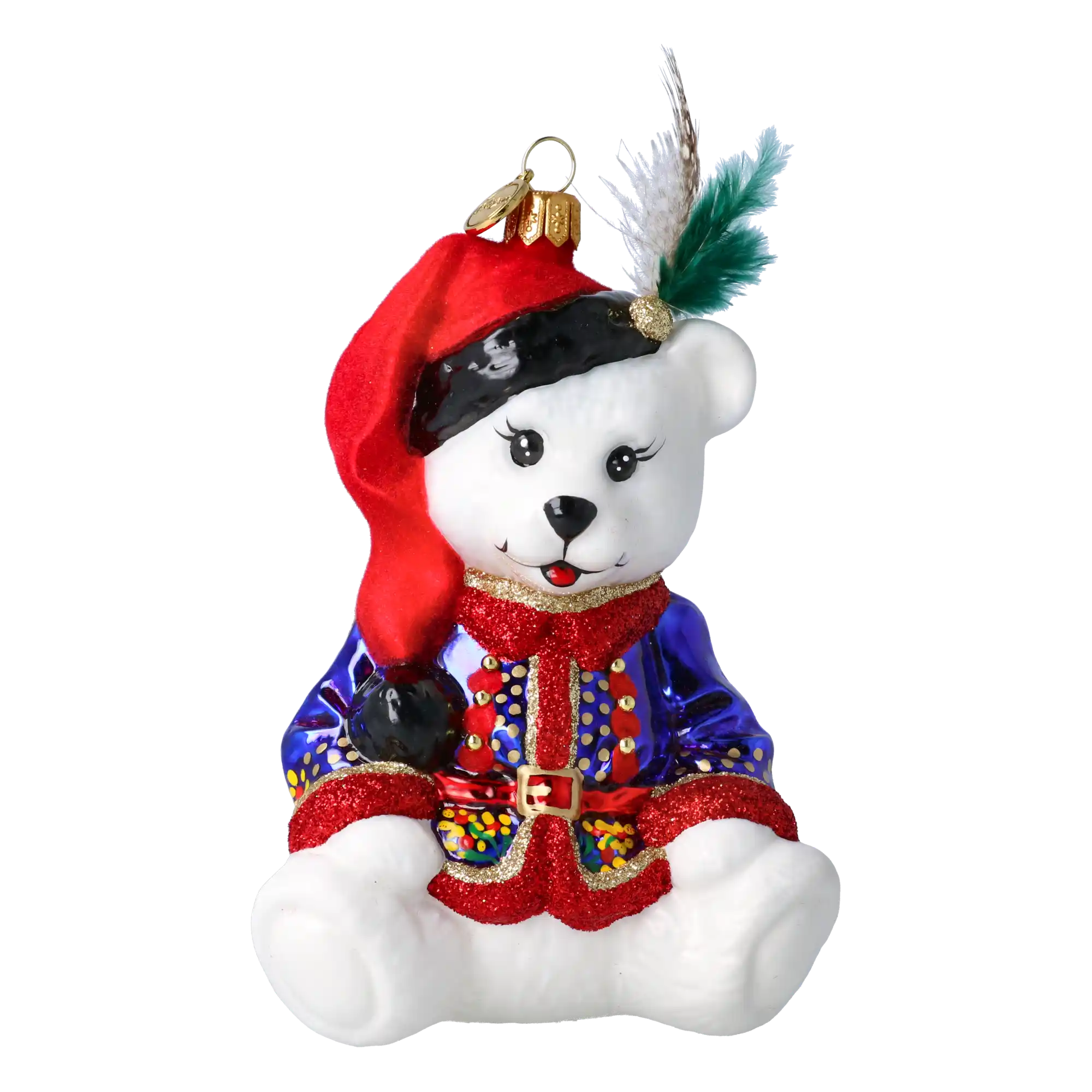 Miś W Kubraczku Szklana Ozdoba