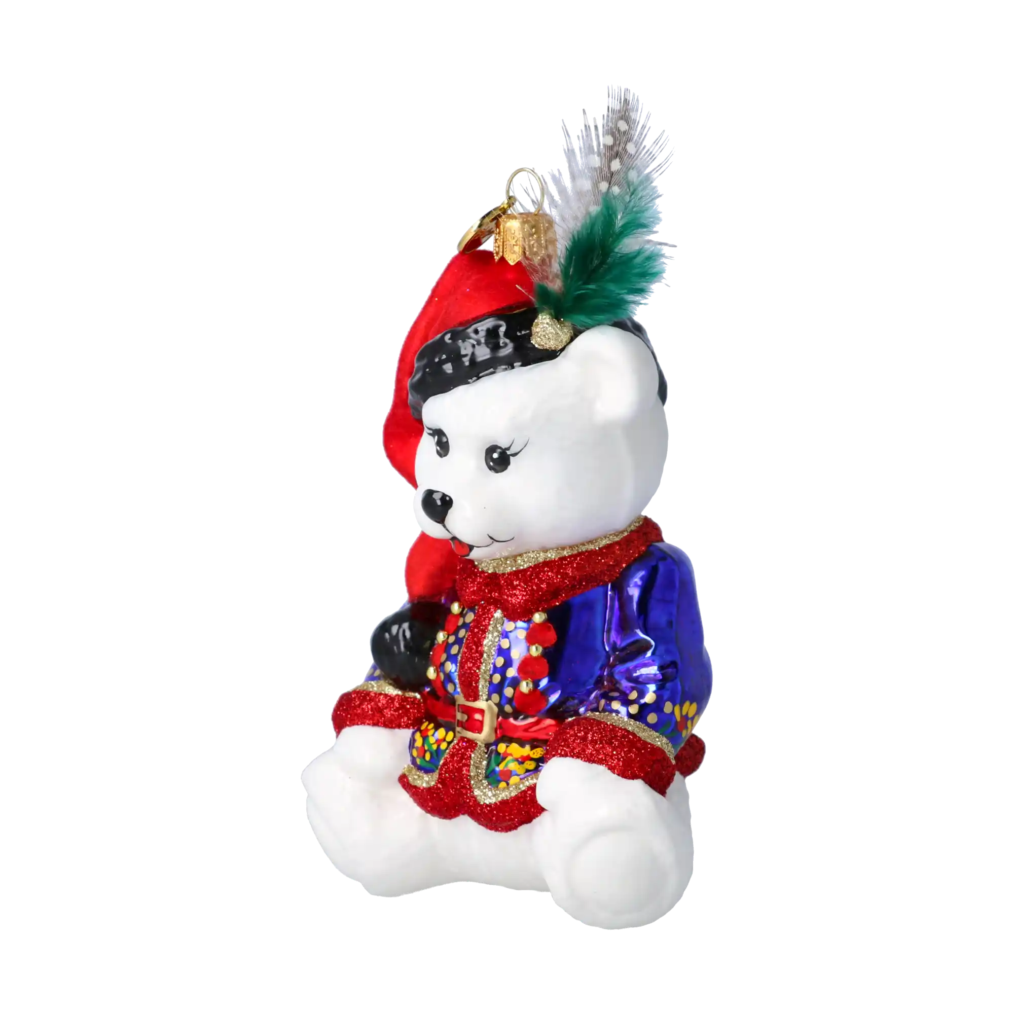 Miś W Kubraczku Szklana Ozdoba